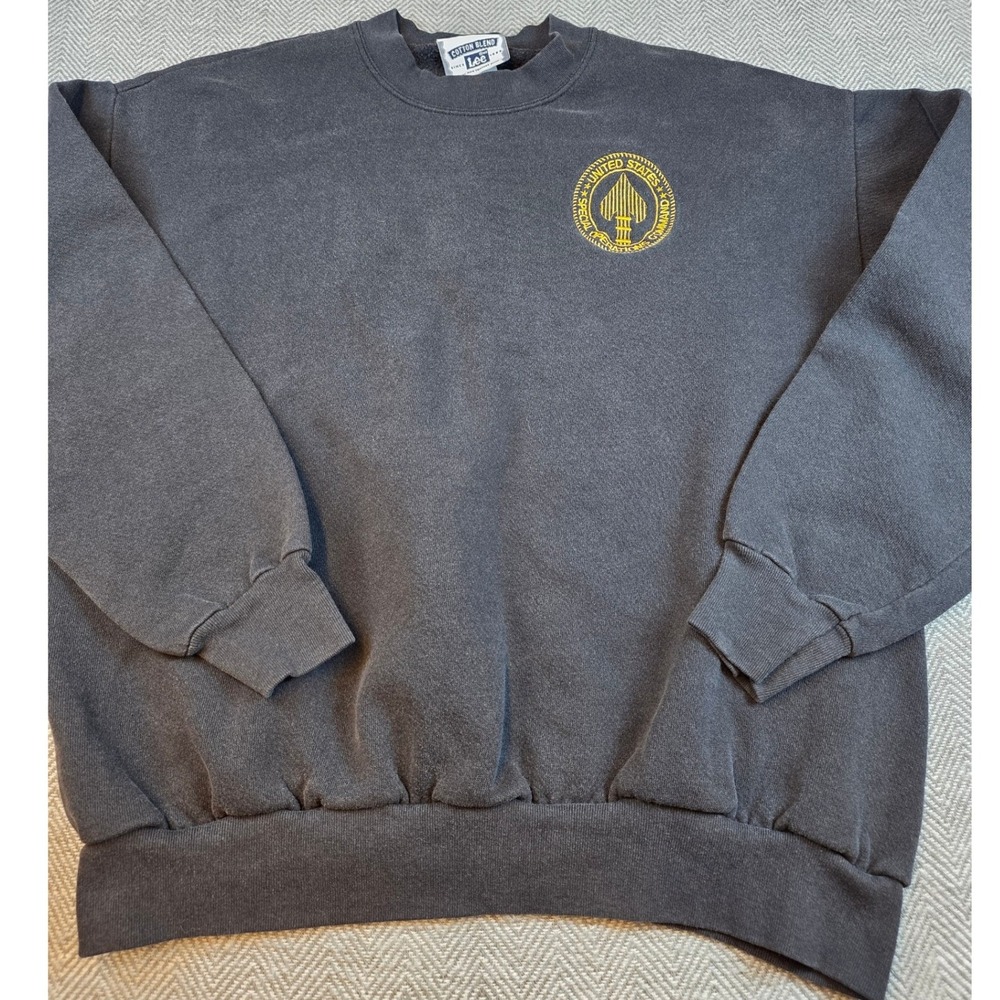Lee US Special Operations Command Sweatshirt Faded Black Crewneck USSOCOM Medium